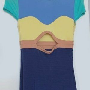 Staud Piera Dress - Cool Ocean -- Medium - Sold Out